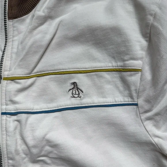 Men's White and Brown Jacket - Picture 2 of 6